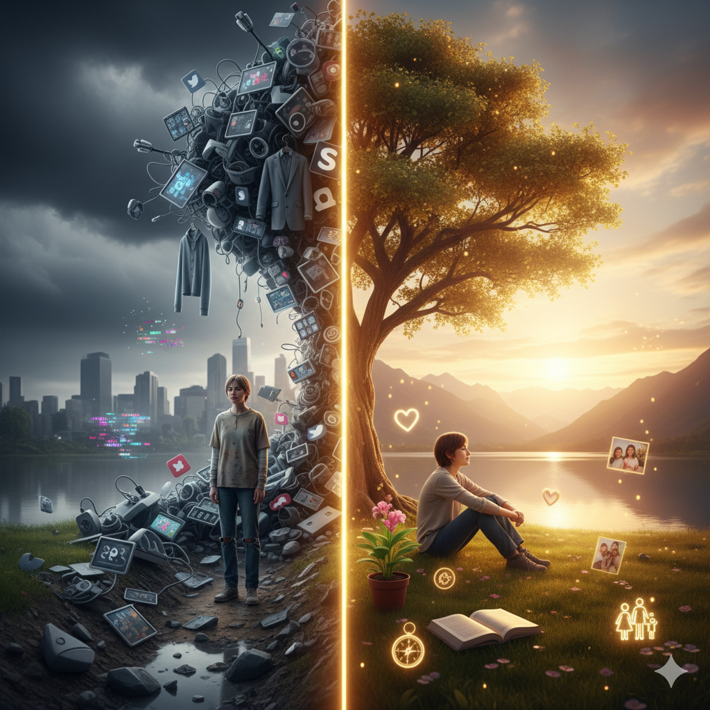 先人の教訓を学び自己成長のために行動する人物のイメージ