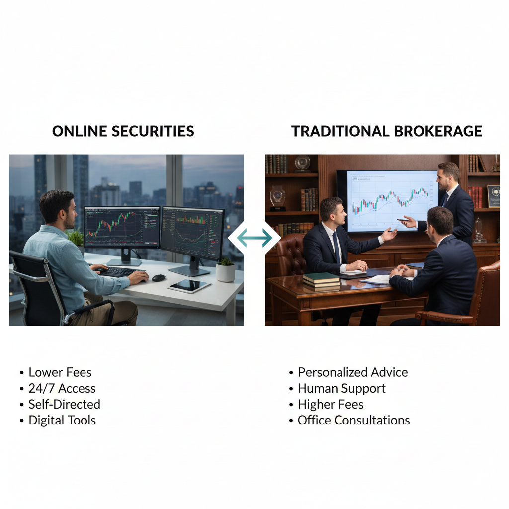 初心者が株を始めるためのネット証券と対面証券の比較ガイド画像