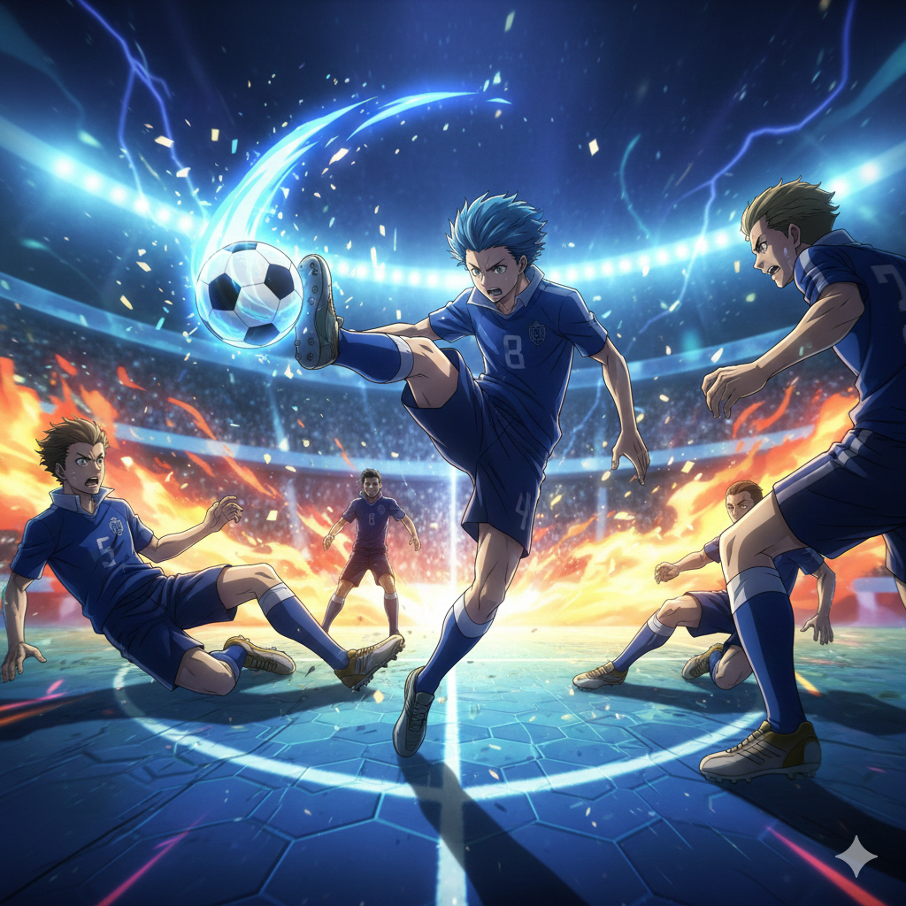 『ブルーロック』レビュー：初心者が語るサッカーアニメの魅力 青い炎に包まれたストライカーが、エゴイズムを剥き出しにしてゴールを狙う迫力の図