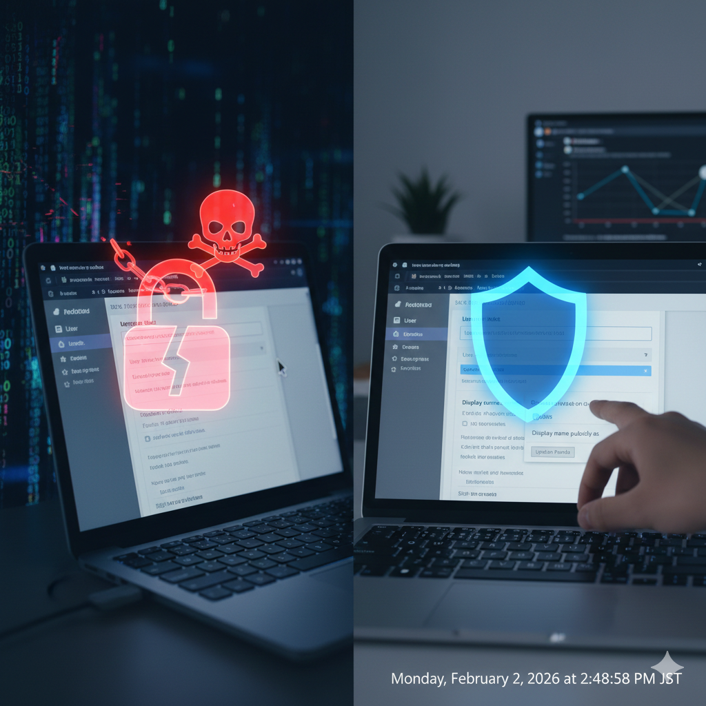 WordPressユーザー名が公開される危険性と表示名変更で防ぐセキュリティ対策