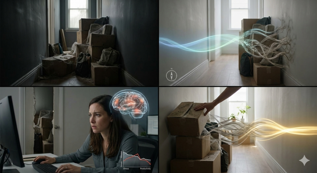 壁の向こうの放置荷物が人生に影響する理由|風水と科学で徹底検証